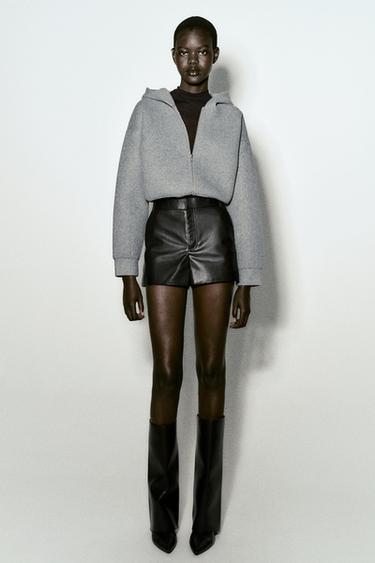 ШОРТЫ ИЗ ИСКУССТВЕННОЙ КОЖИ — ЧЕРНЫЙ от Zara — изображение 0