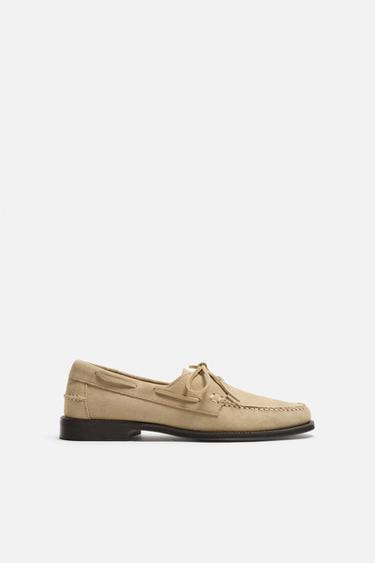 ZAPATO NÁUTICO PIEL - Beige de Zara