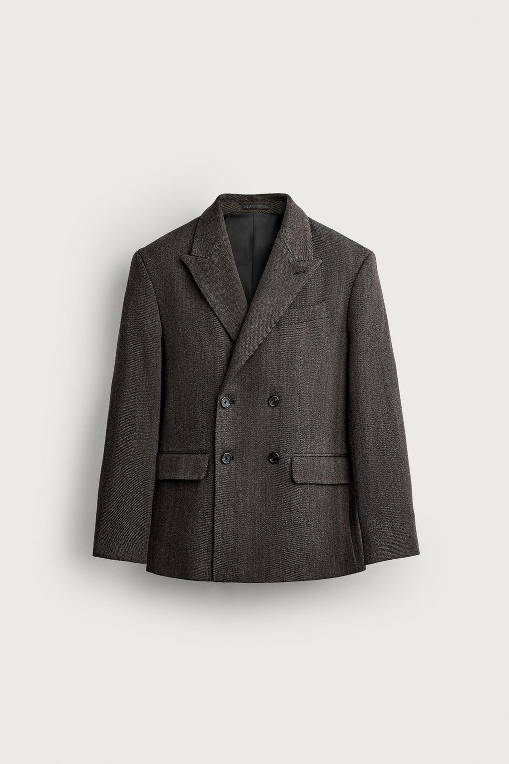 WOOL BLEND DOUBLE-BREASTED BLAZER