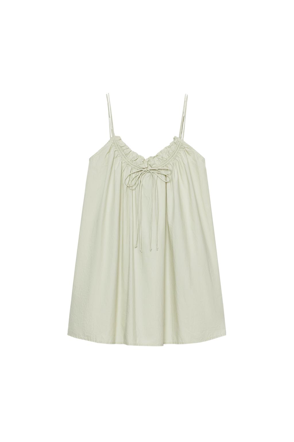 POPLIN STRAP MINI DRESS - image 3