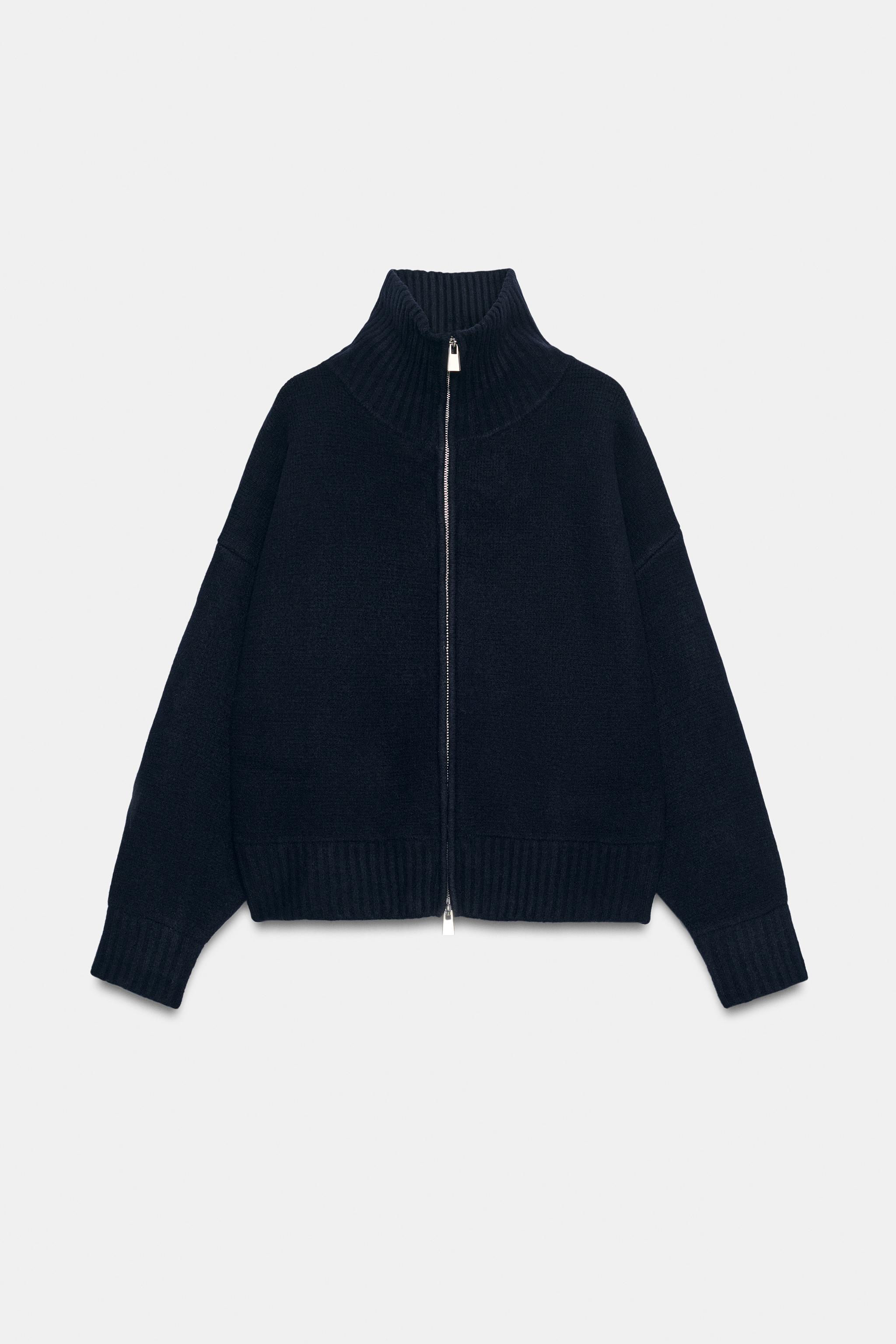 GILET EN MAILLE À COL MONTANT