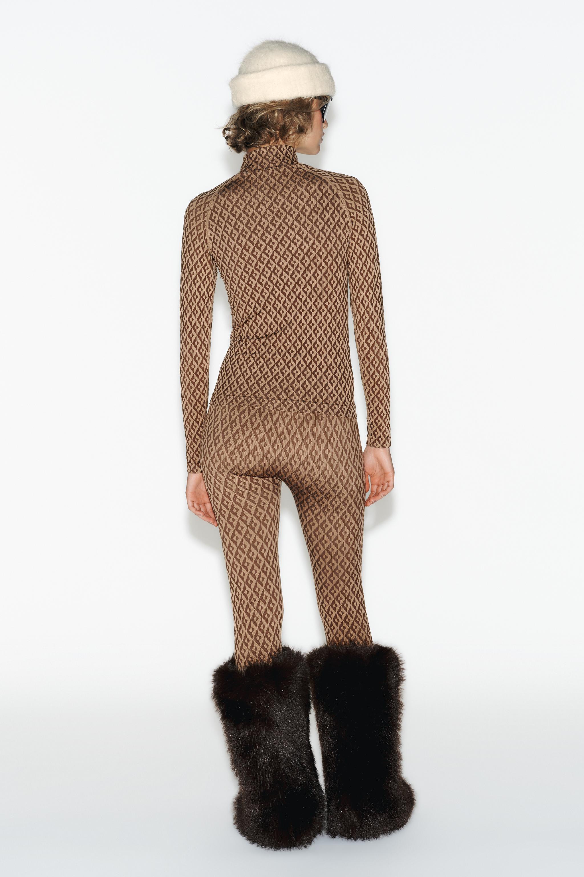 JACQUARD SEAMLESS THERMOLITE® CORE SKI COLLECTION THERMAL LEGGINGS