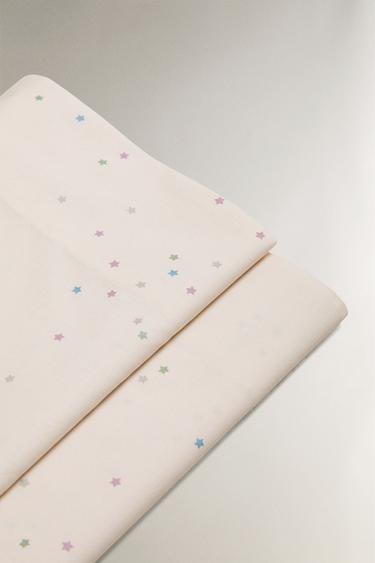 DRAP DE DESSUS ENFANT COTON ÉTOILES - Rose clair de Zara - Image 3