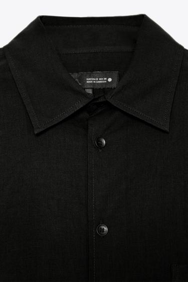 ZW COLLECTION OVERSIZE SHIRT - Black by Zara - Image 7