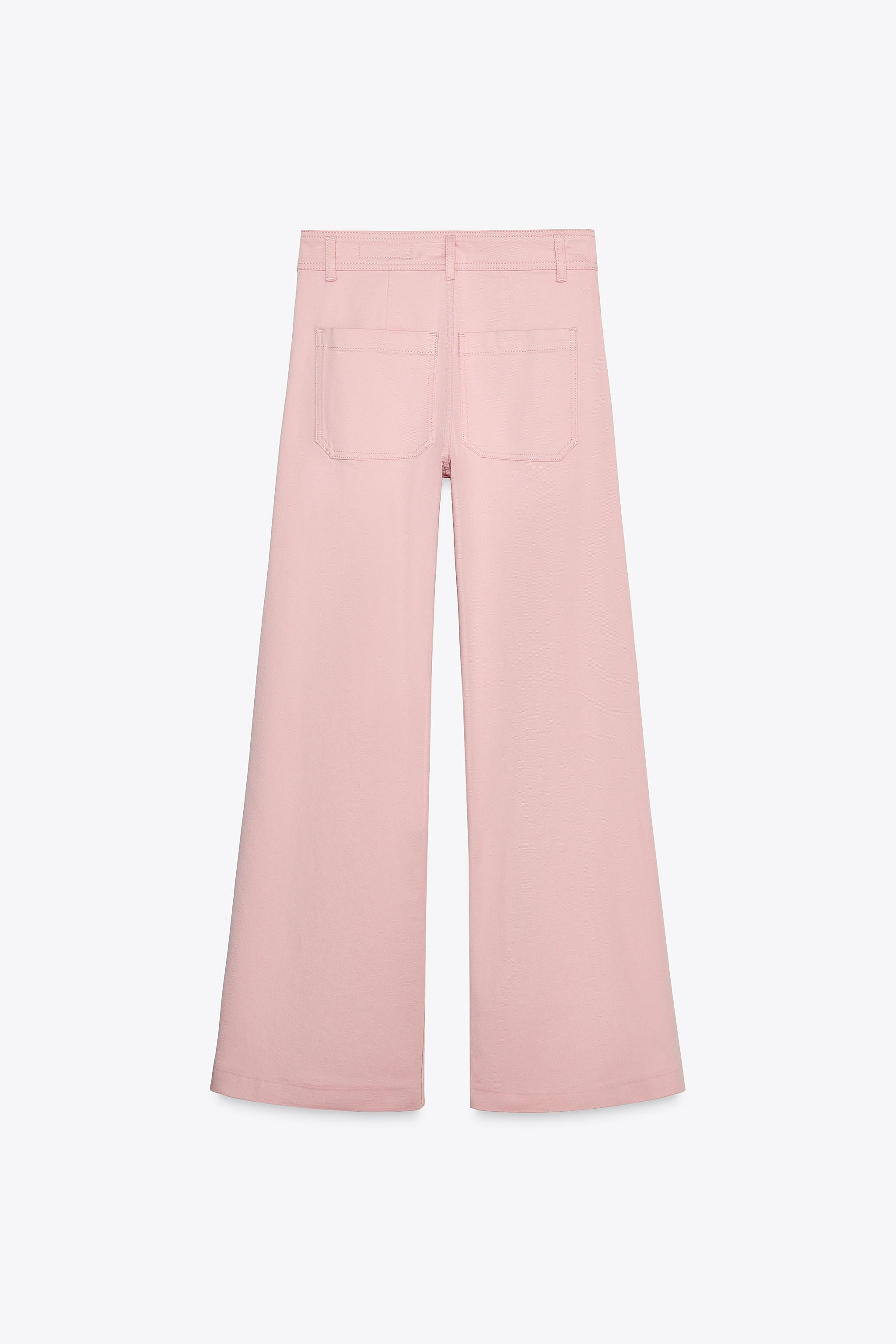 ZW COLLECTION STRAIGHT HIGH-RISE FULL LENGTH JEANS - Pink