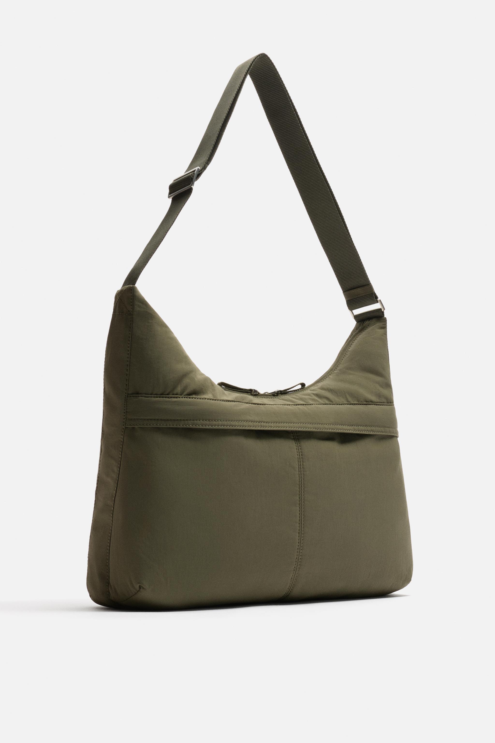 関税なし 送料無料 Black Nylon Shoulder Bag NYLON SHOULDER BAG - Black | ZARA United States