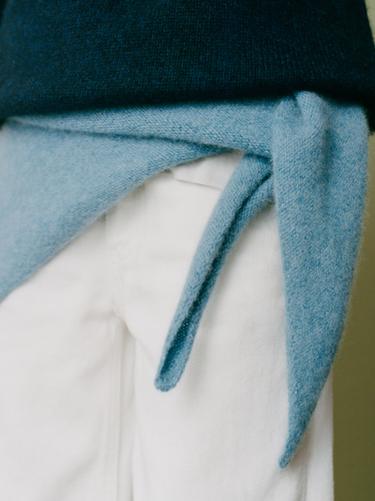 ТРИКУТНА ШИЙНА ХУСТКА ЗІ 100% КАШЕМІРУ - Синьо-глинястий Zara