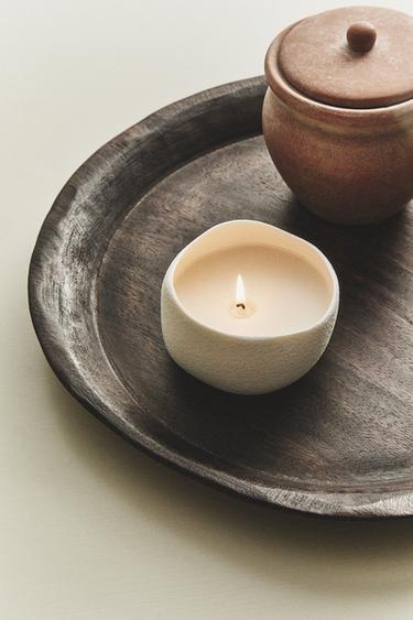 Zara TEXTURED DECORATIVE CANDLE - White