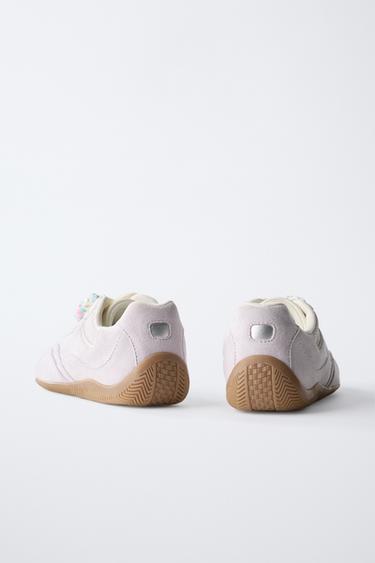 BEADED CLIP TRAINERS - Lilac by Zara - Image 2