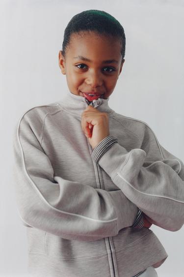 SWEATSHIRT GYM MIT KONTRASTFARBENEN DETAILS - Sandfarben / meliert von Zara