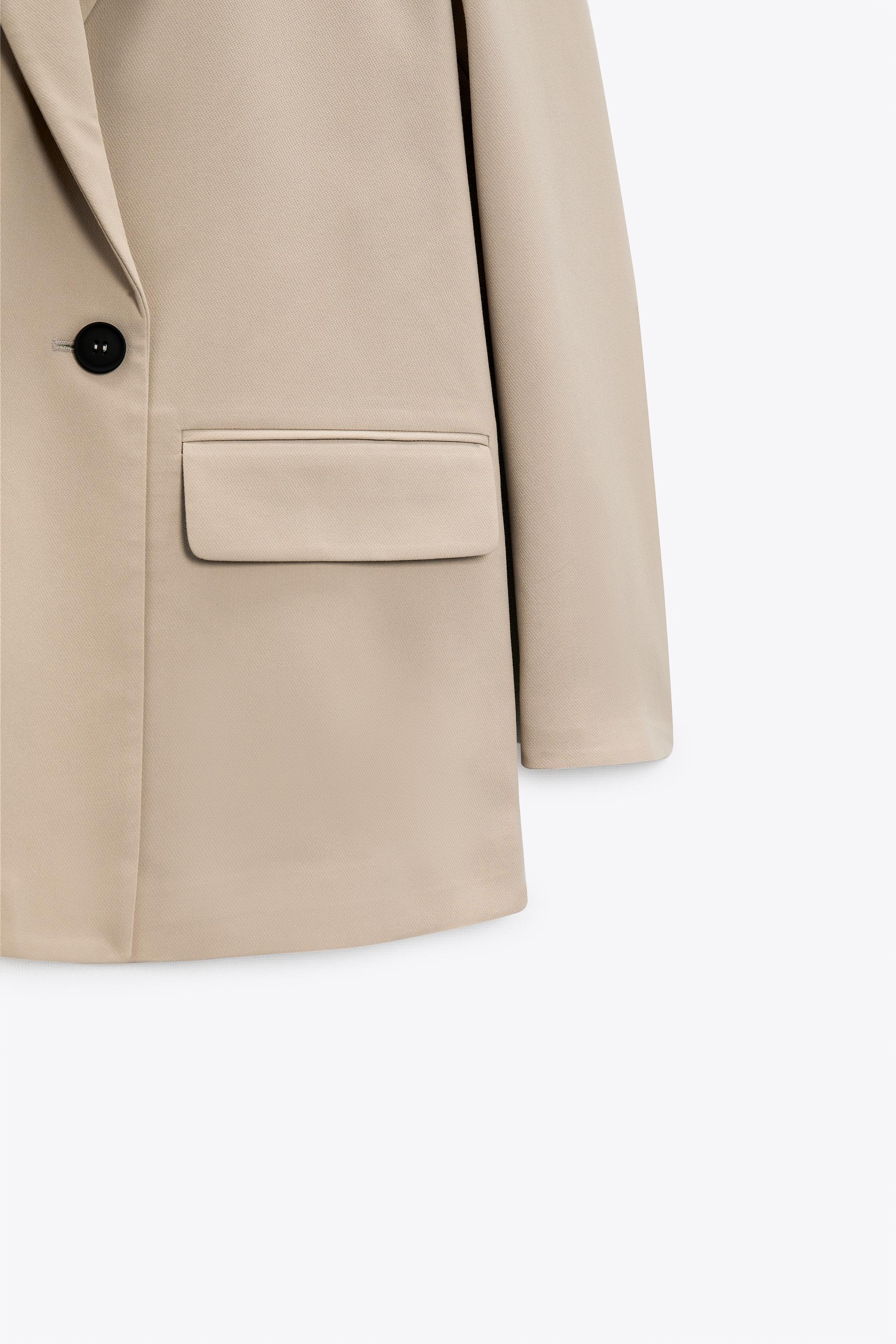 OVERSIZED DOUBLE BREASTED JACKET - Sand | ZARA United States