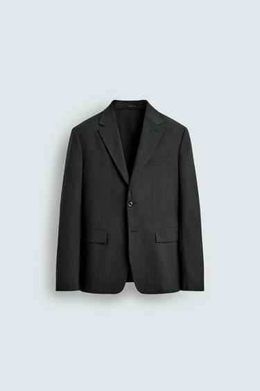 CHECK SUIT BLAZER - Brown-Blue by Zara