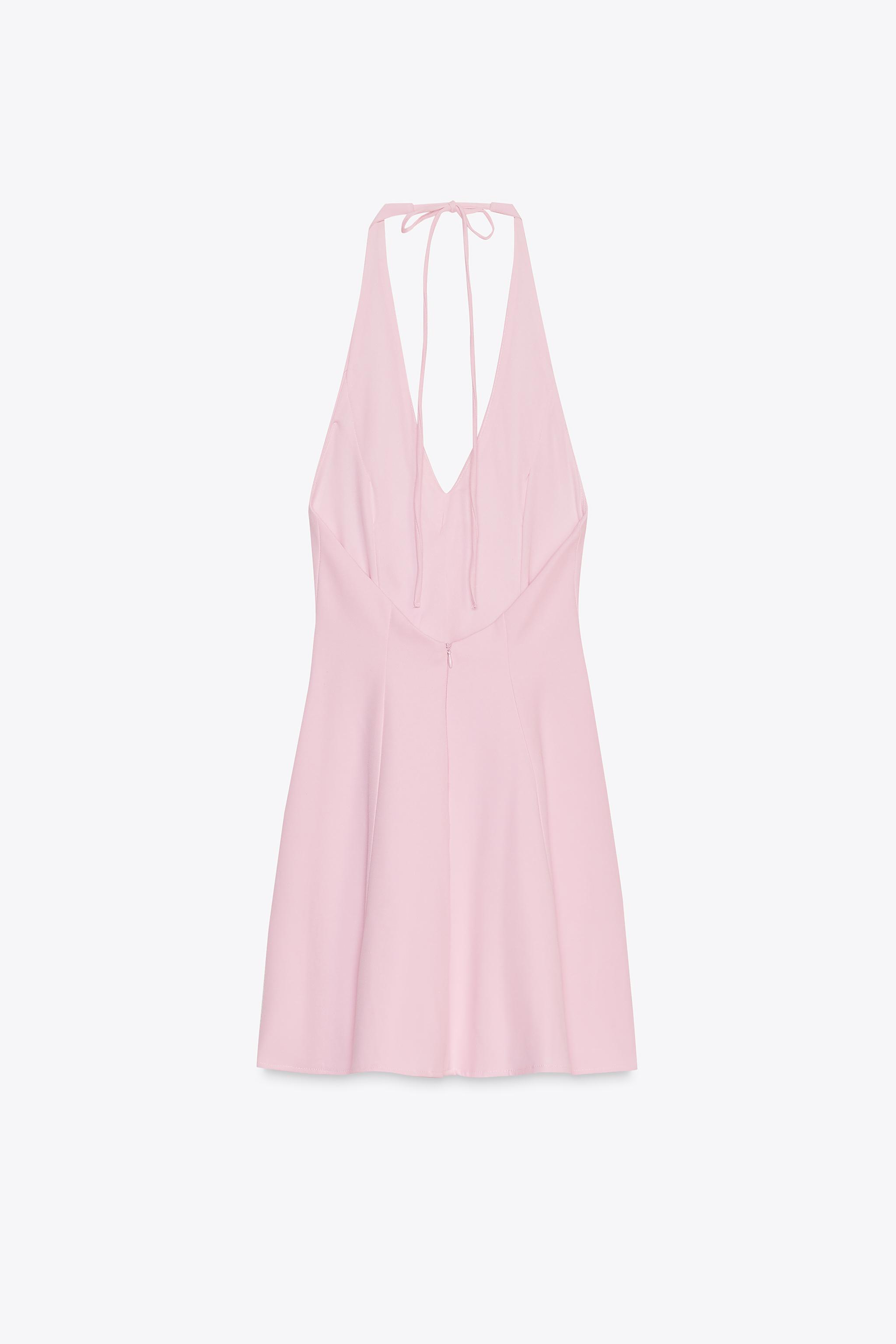 ZARA ゴデワンピース ホルターネック ショート丈 3067/350 ゴデワンピース ホルターネック ショート丈 - ホワイト | ZARA