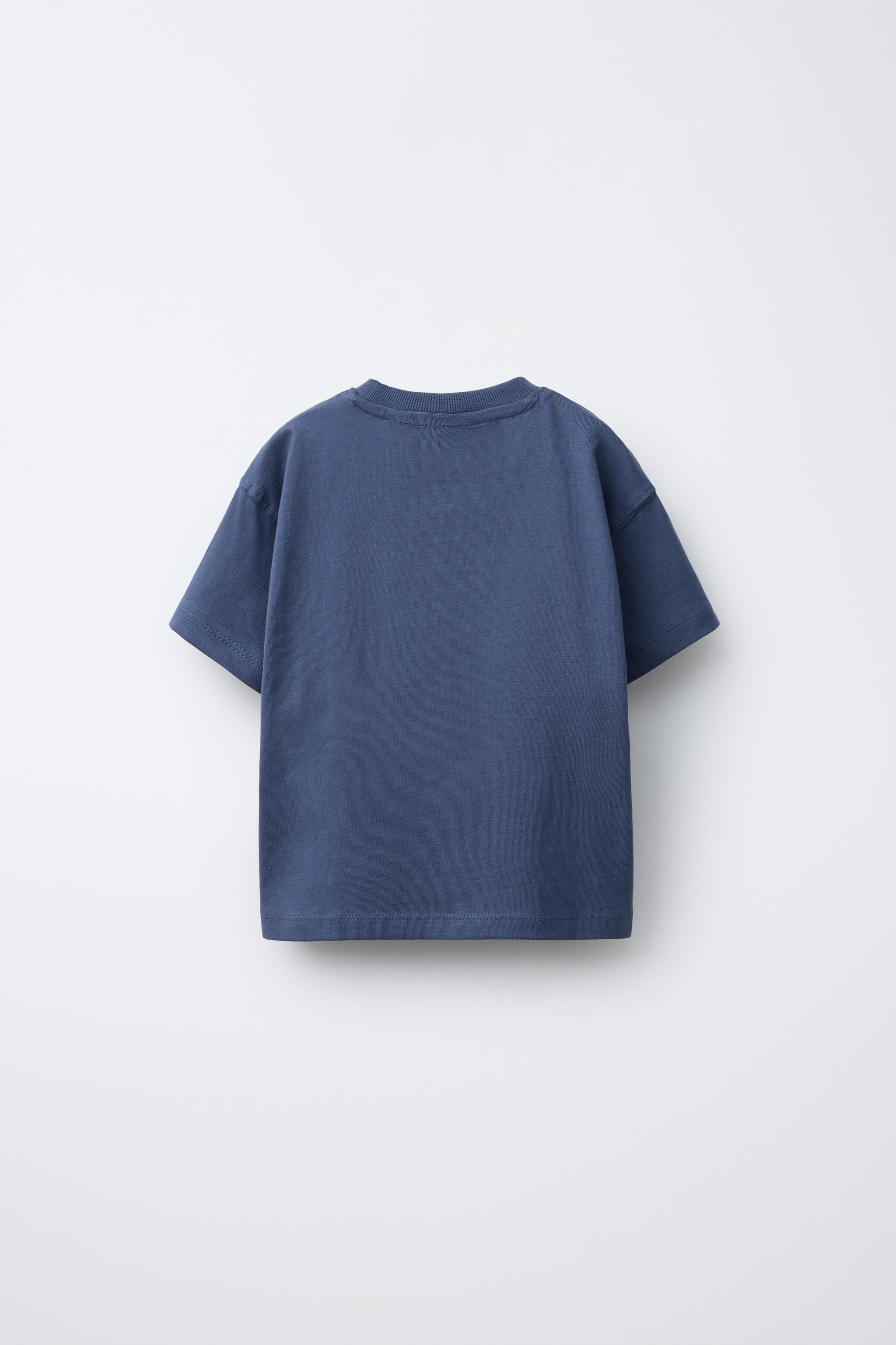★ドイツ発*ZARA*新作*タオリングパッチTシャツ/BLUE★ SPIDER-MAN © MARVELプリントTシャツ - ブルー | ZARA Japan / 日本