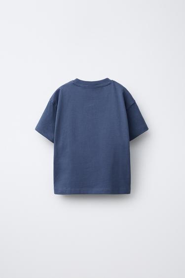 PRINTED T-SHIRT - Navy blue by Zara - Image 1