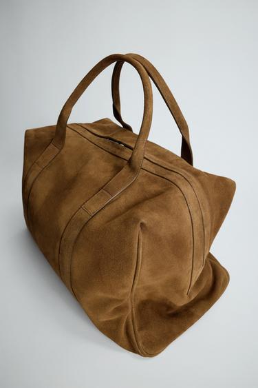 BOLSO DE VIAJE PIEL LIMITED EDITION - Marrón de Zara
