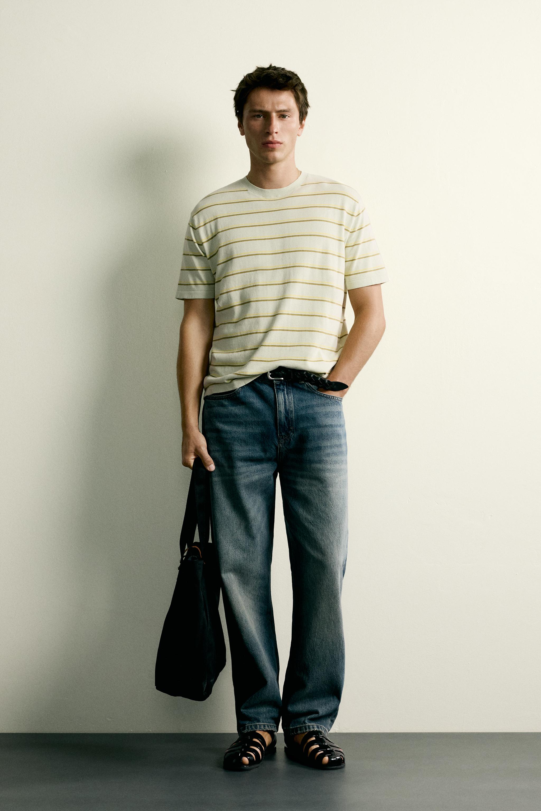 STRIPED REGULAR FIT KNIT T-SHIRT