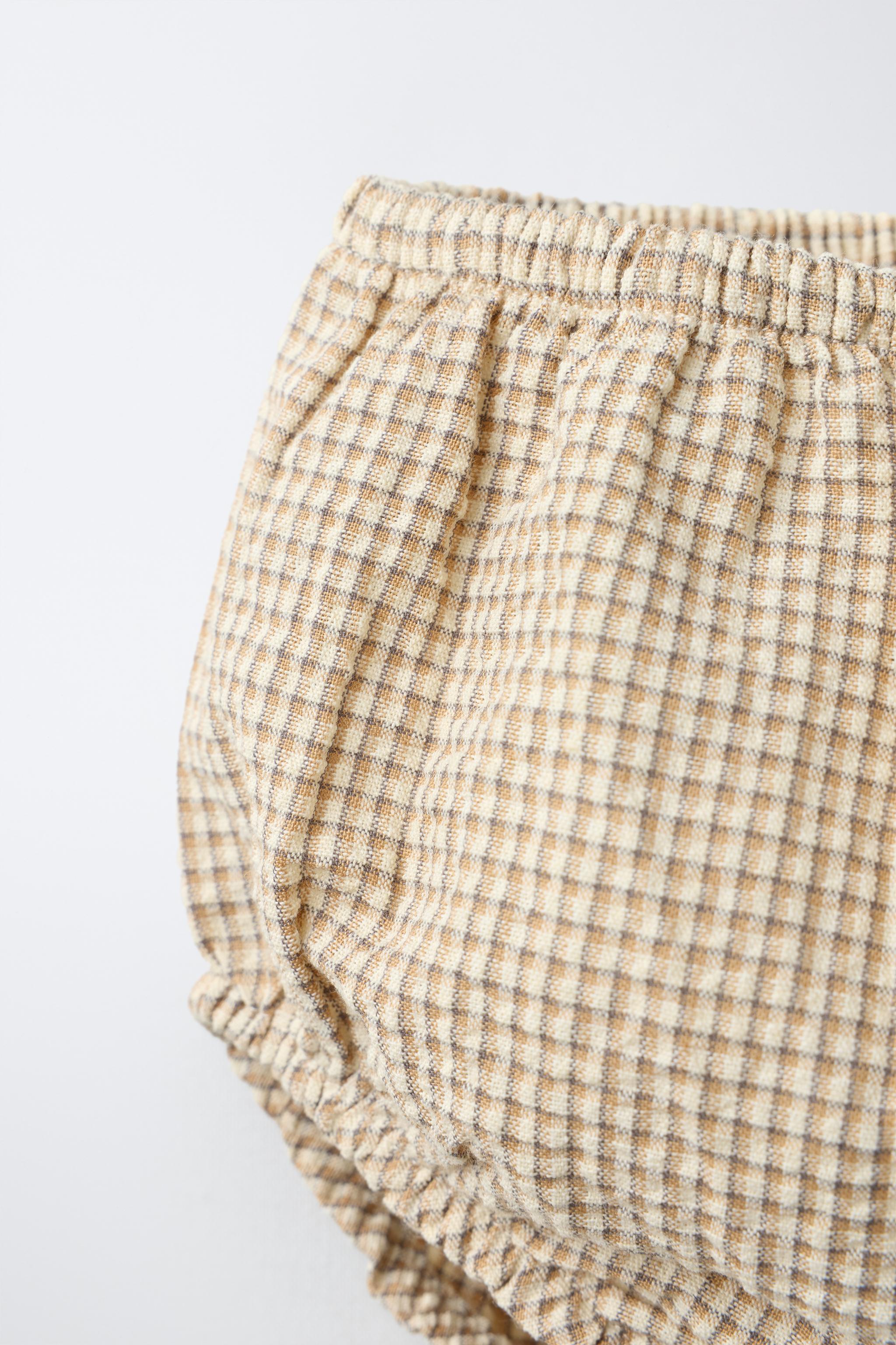 ROBE À COL CLAUDINE ET CULOTTE CARREAUX VICHY
