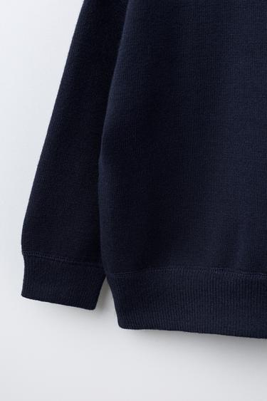 Zara BASIC KNIT SWEATER - Blue