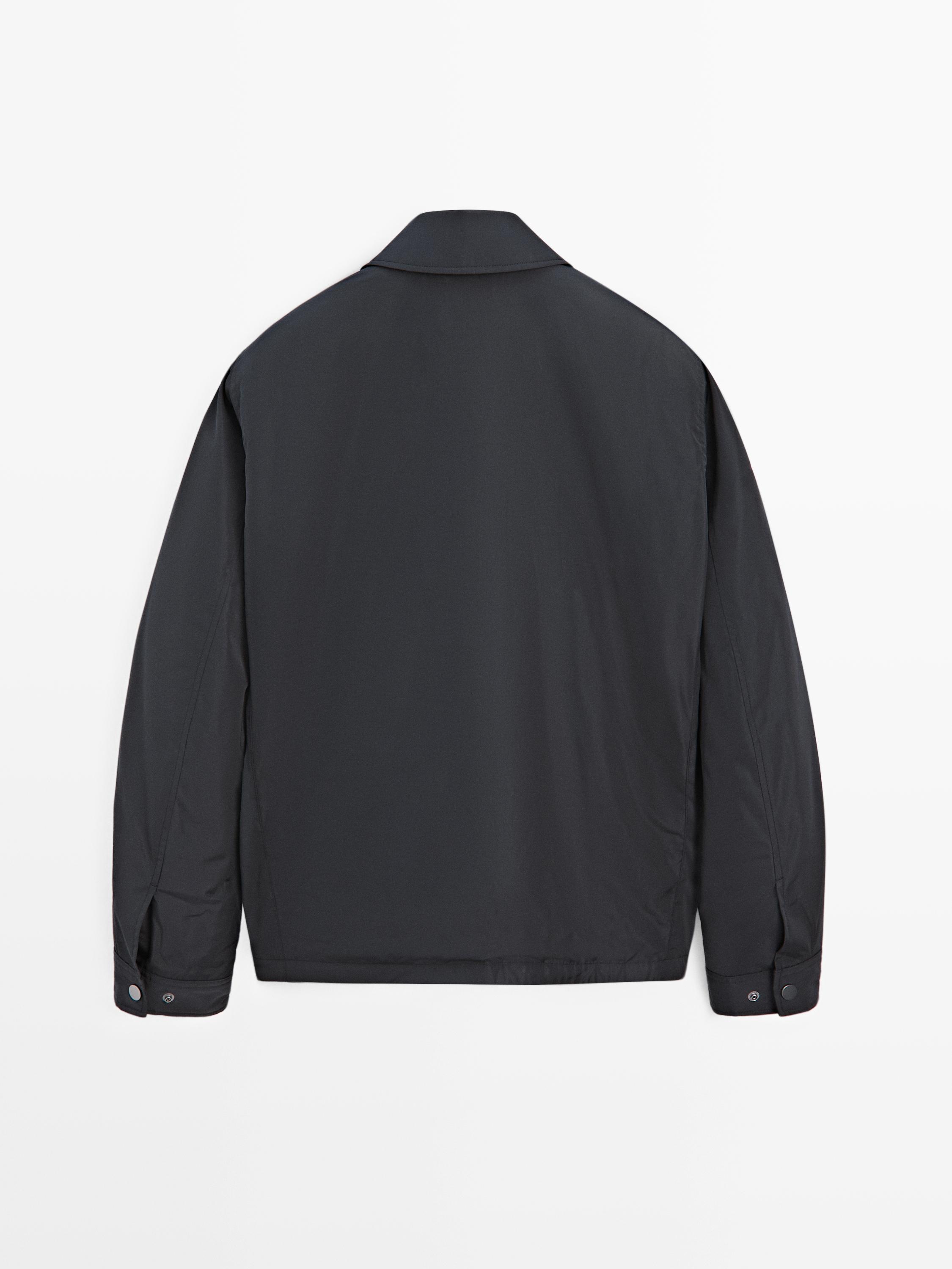 Water-repellent overshirt with pockets