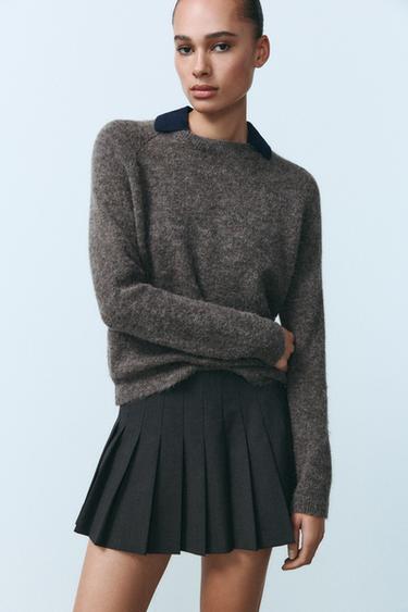 BOX PLEAT SKORT - Mid-grey by Zara