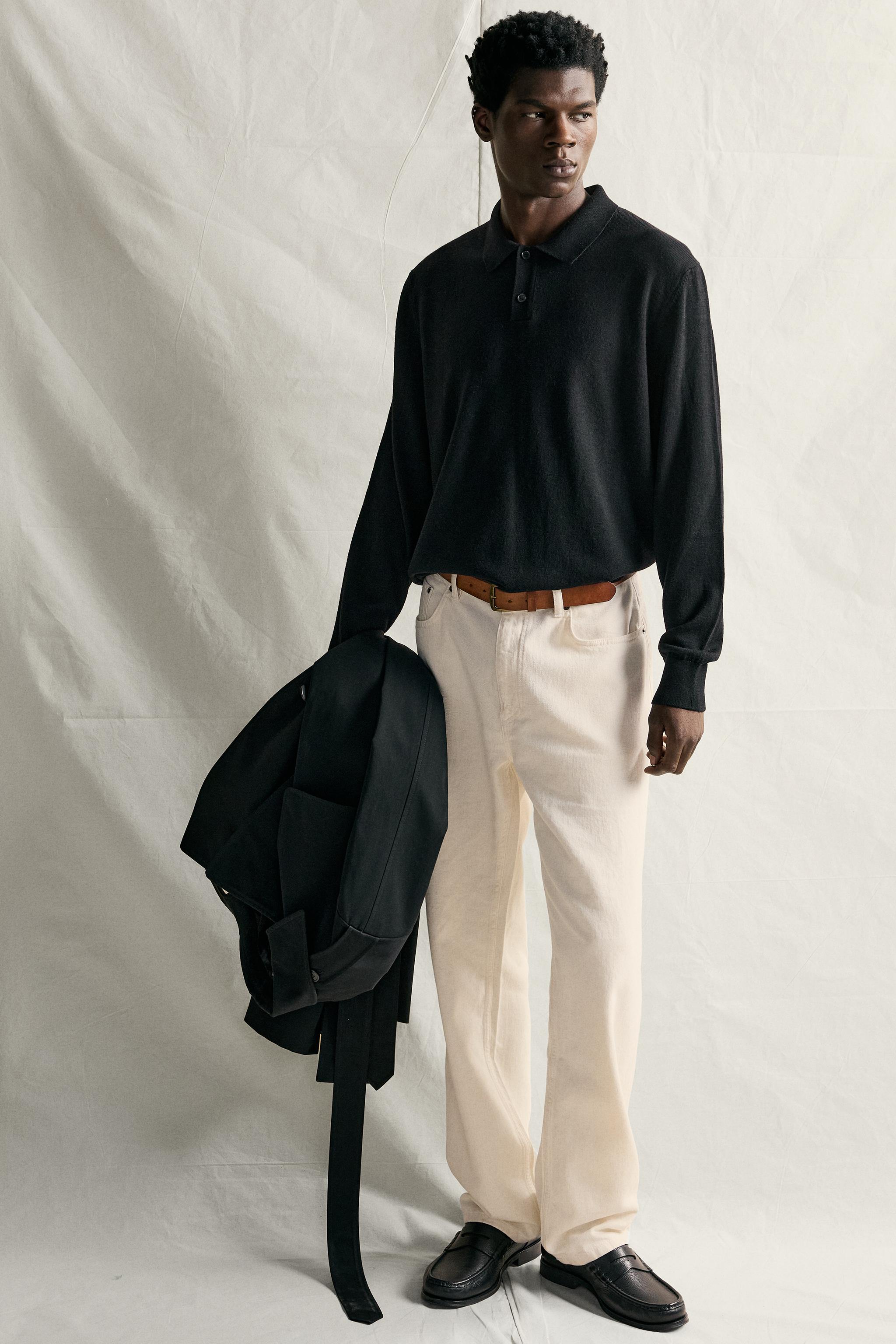 100% WOOL KNIT POLO SHIRT