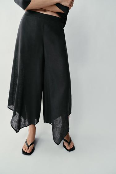 JUPE-CULOTTE ASYMÉTRIQUE - Gris / Bleu de Zara - Image 1