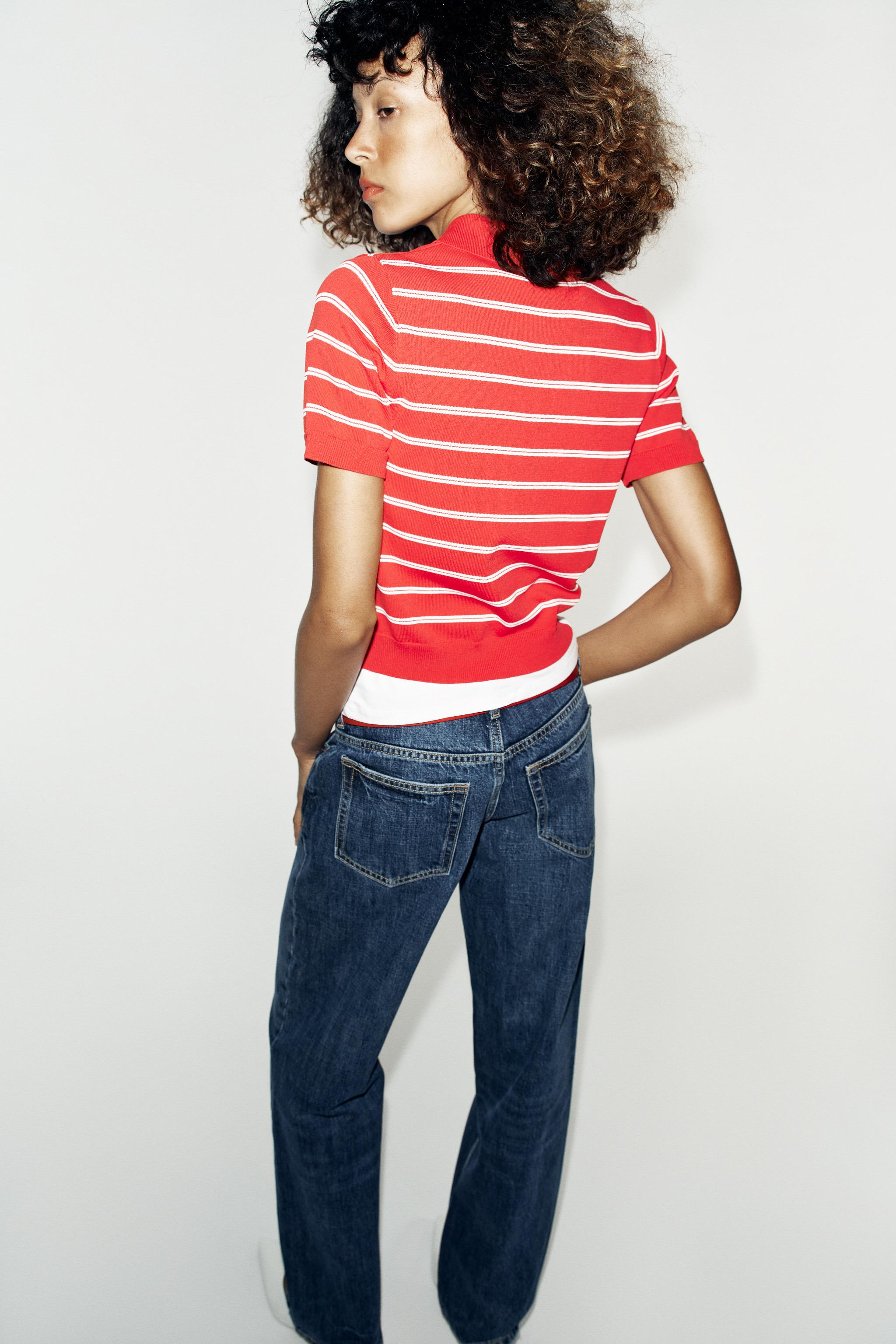 SHORT SLEEVE STRIPED KNIT POLO