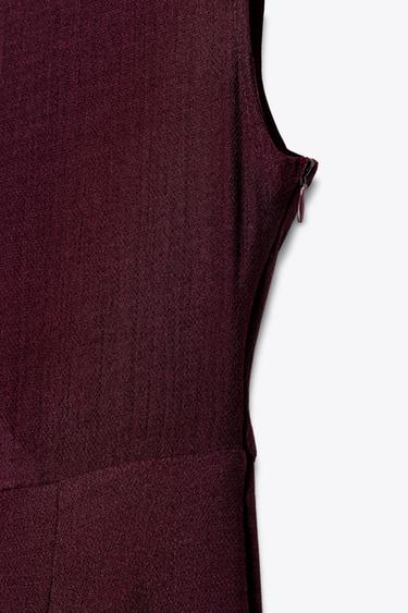 CUT-OUT MIDI DRESS - Burgundy by Zara - Image 8