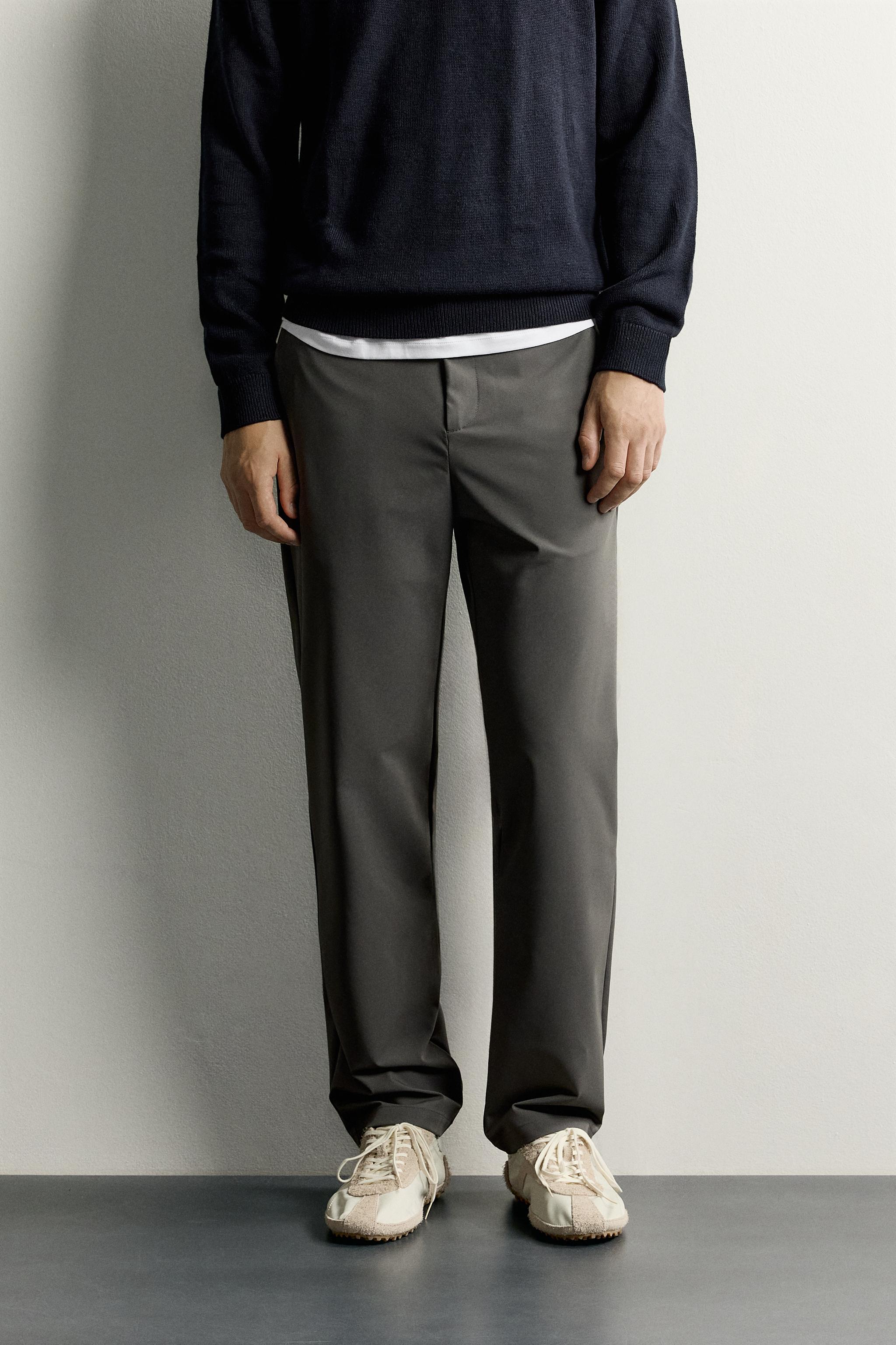 COMFORT TECHNICAL TROUSERS — Dark khaki