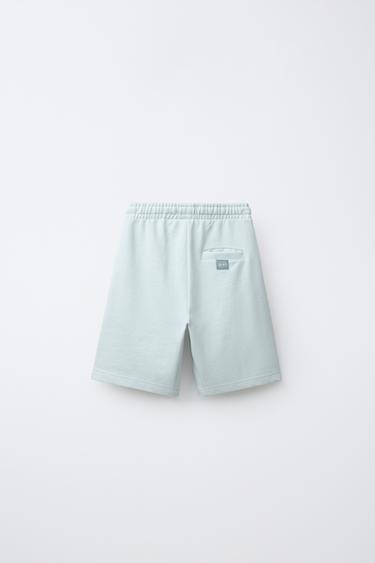 PLUSH JOGGING BERMUDA SHORTS - Light mint green by Zara - Image 1
