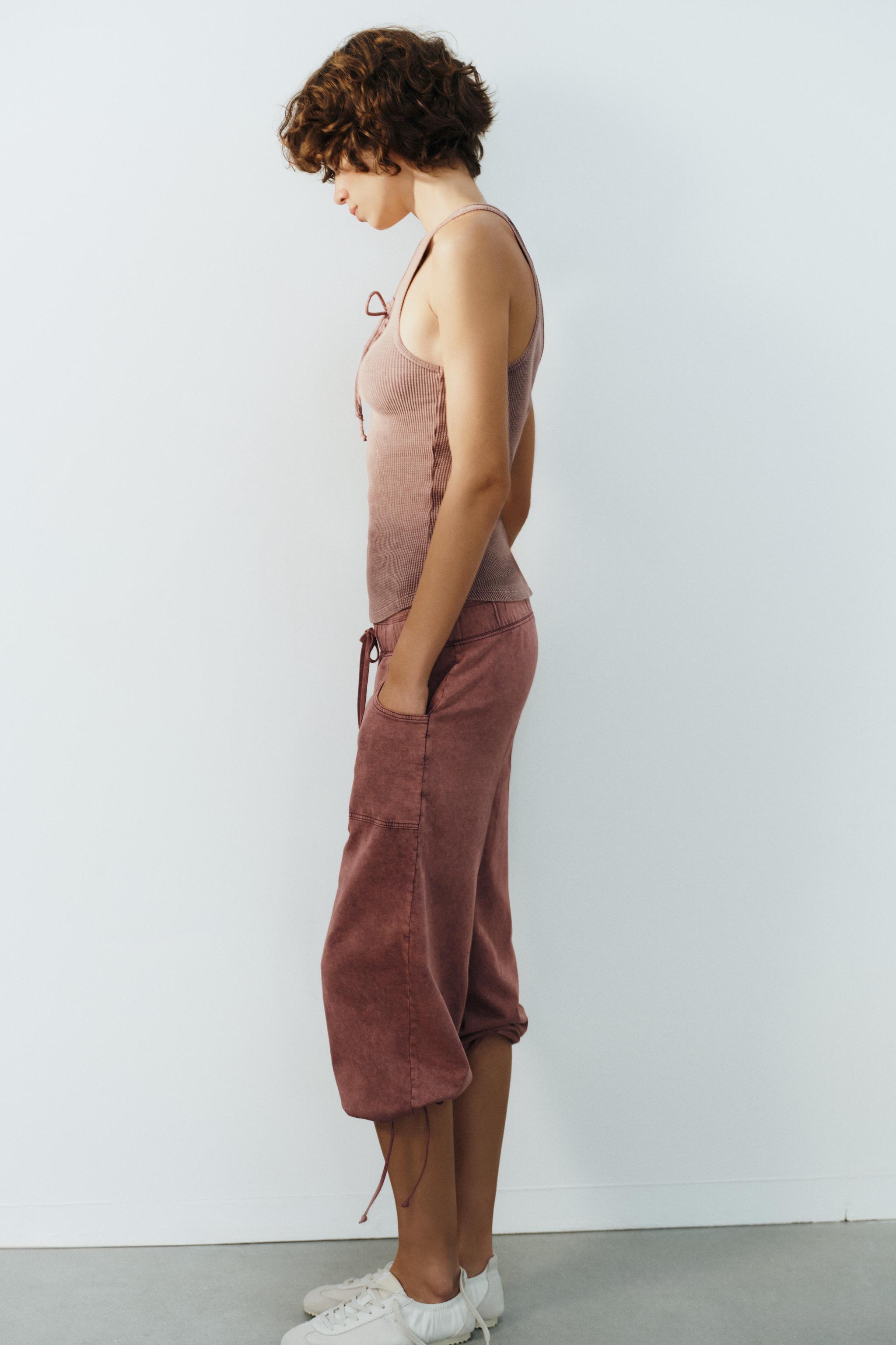 Женские шорты Zara WASHED EFFECT LONG BERMUDA SHORTS — фото 4