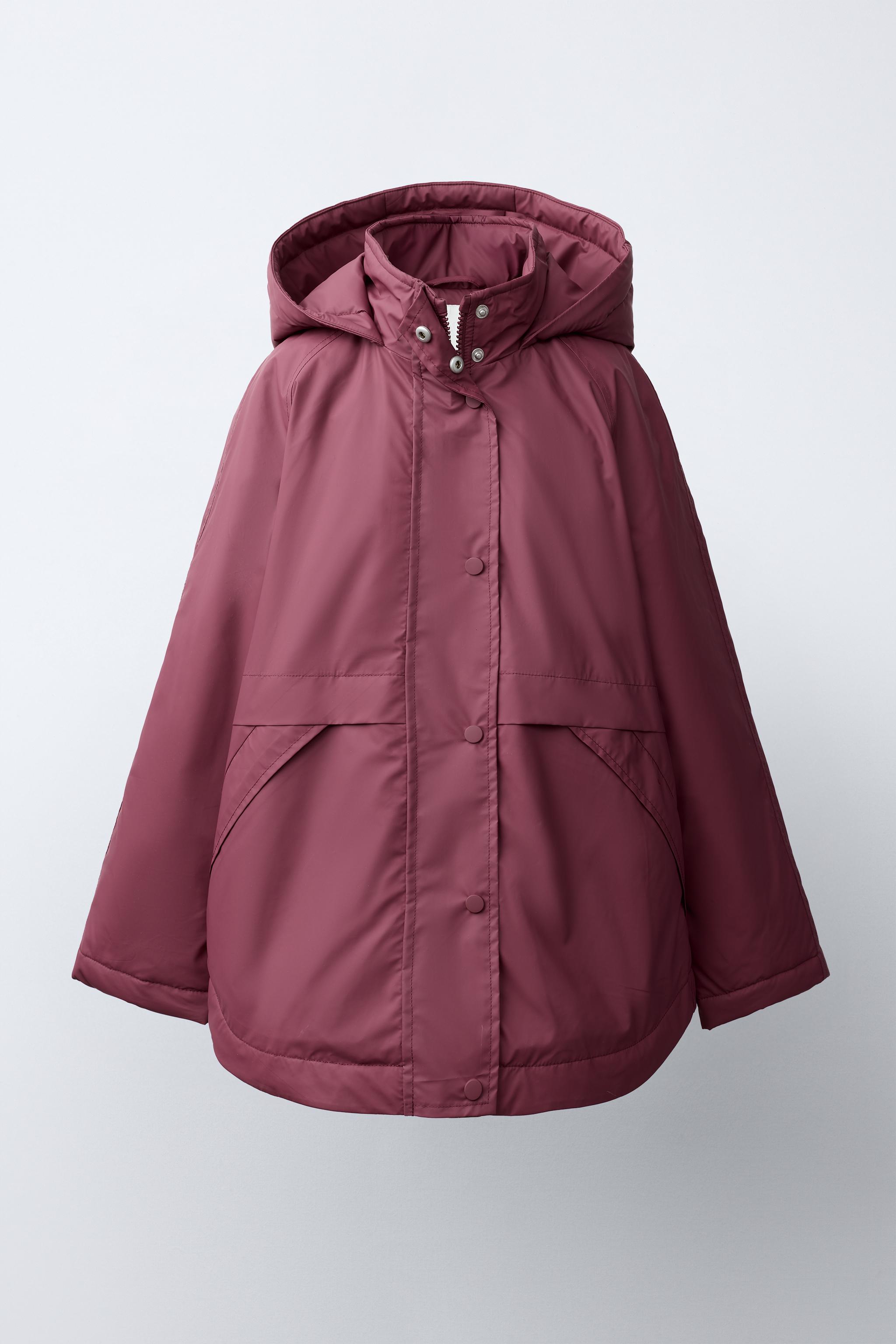 WATER-RESISTANT RUBBERIZED RAINCOAT — Strawberry