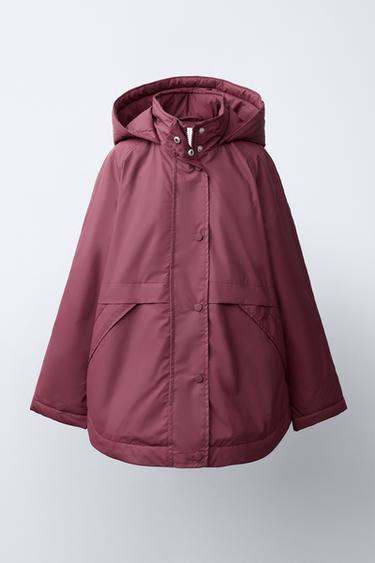WATER-RESISTANT RUBBERISED RAINCOAT - Strawberry by Zara
