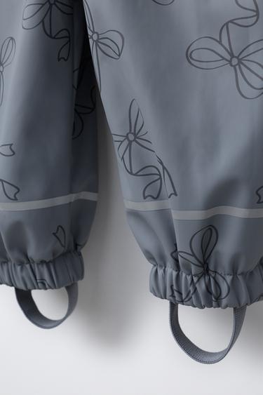 RUBBERISED WATER-RESISTANT PRINTED JUMPSUIT - Mid-blue by Zara - Image 3