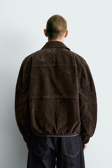 FAUX SUEDE JACKET - Brown by Zara - Image 2