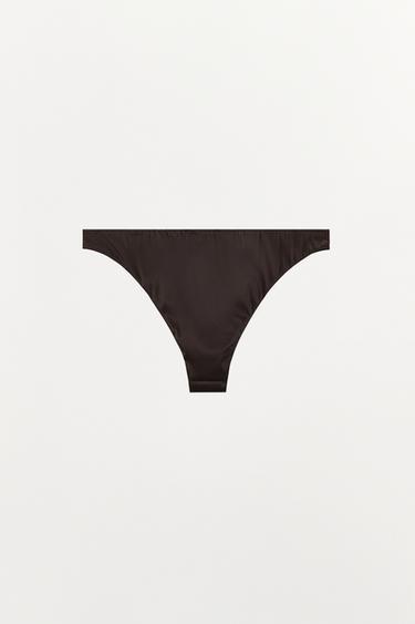 CULOTTE SATINÉE - Marron foncé de Zara - Image 3