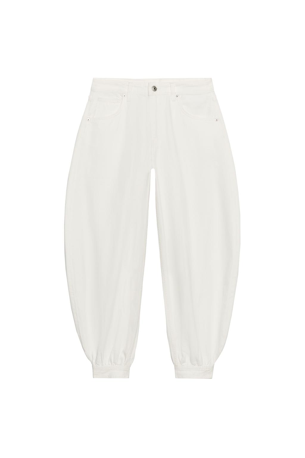 TRF MID-RISE BALLOON JEANS WITH BUTTON TABS - image 4