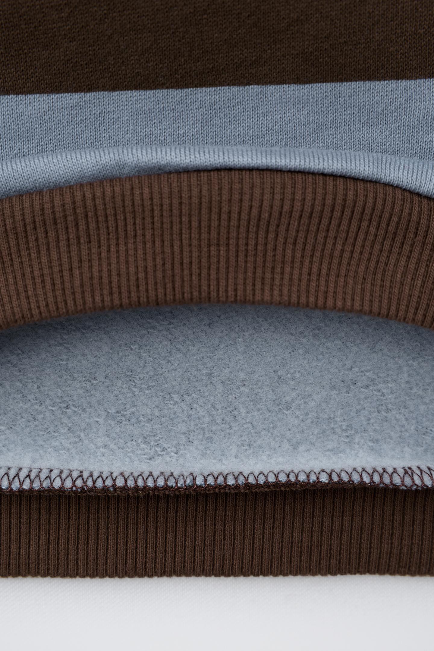 Детский свитшот Zara Striped, цвет: Светлый синий — фото 5