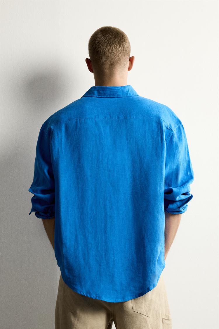 Camisa de lino 100% corte relajado 3