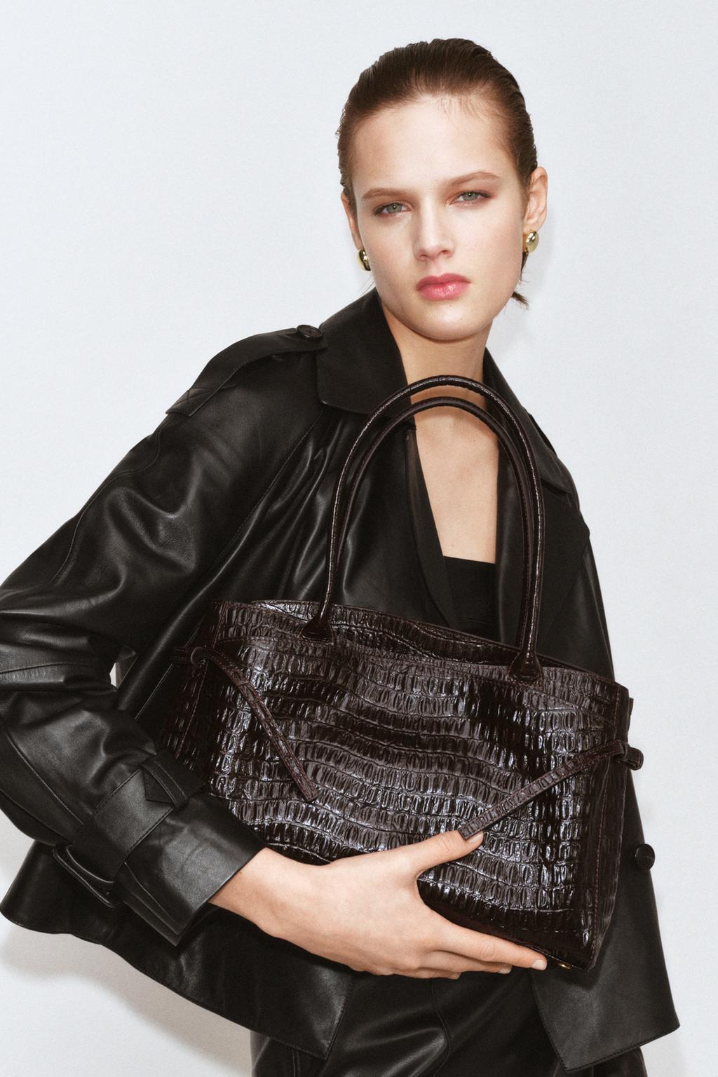 EMBOSSED LEATHER CITY BAG - image 2