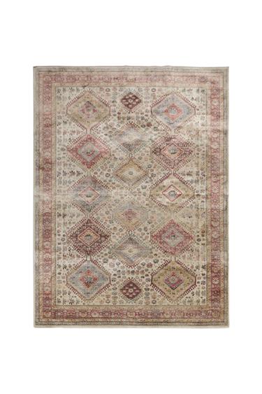 RECTANGULAR VINTAGE-EFFECT RUG - Pink by Zara