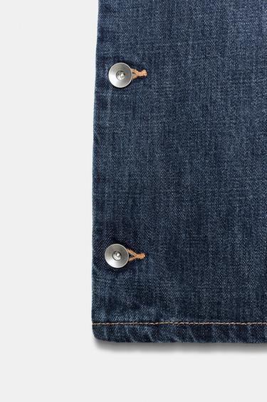 TRF BAGGY MID-WAIST BUTTON JEANS - Blue by Zara - Image 9