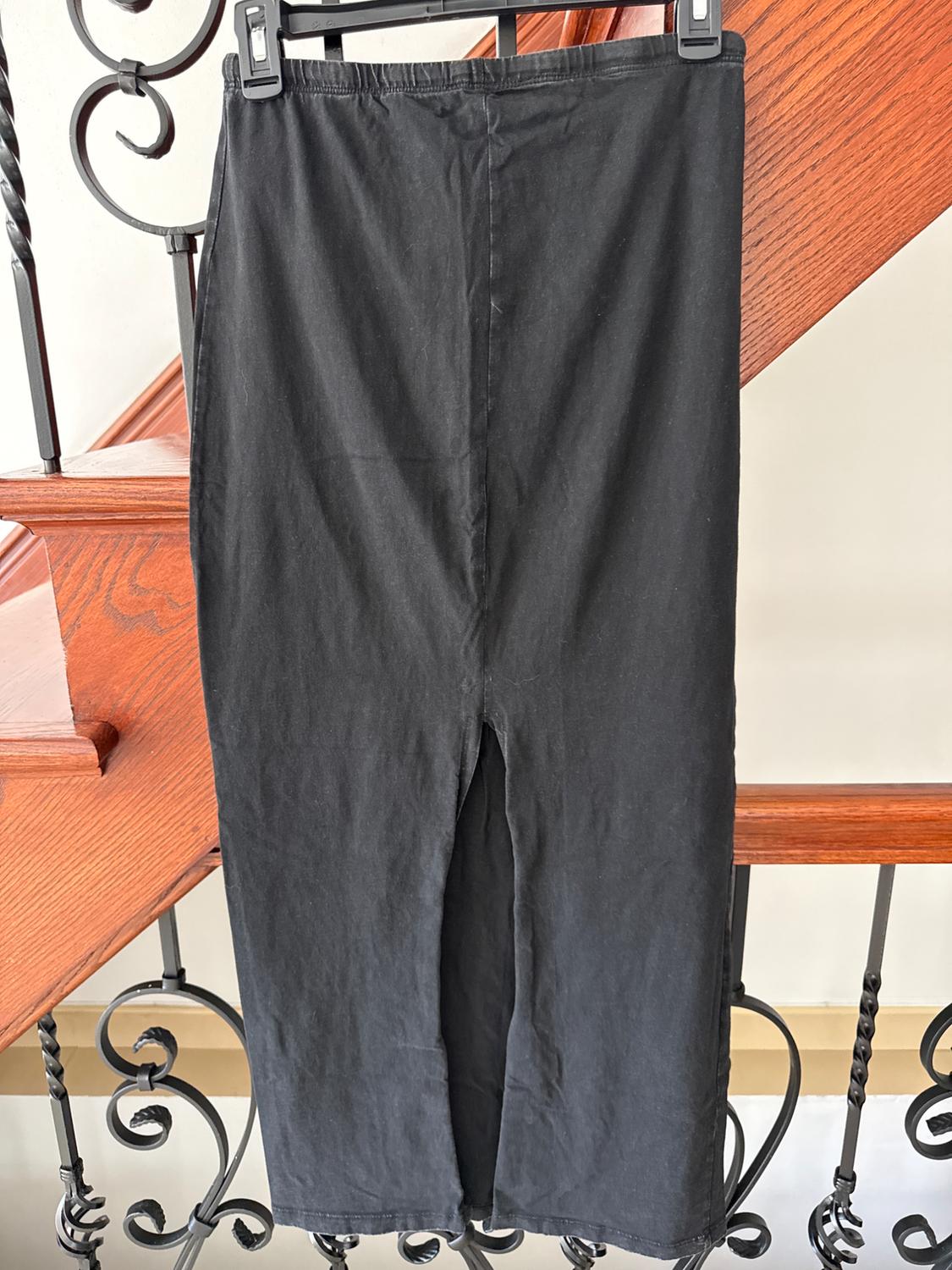 WASHED EFFECT SKIRT WITH SLIT - Image 3