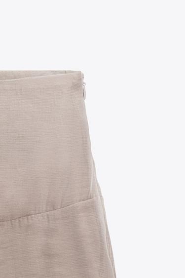 DOUBLE LAYER MIDI SKIRT - Taupe grey de Zara - Image 8
