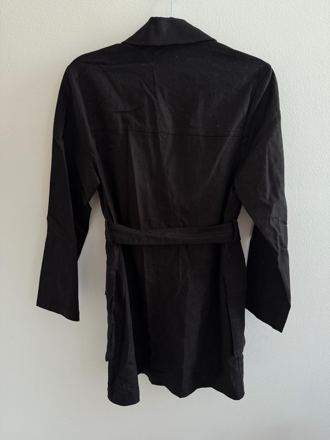 LINEN BLEND BELTED JACKET - Image 3