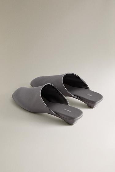 SATEEN HEELED MULES - Grey by Zara - Image 3