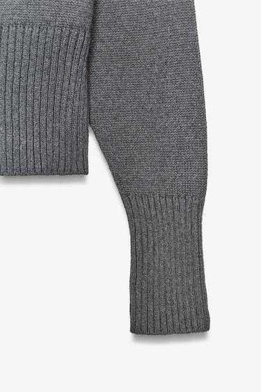 PULL EN MAILLE COL BATEAU - Gris de Zara - Image 8