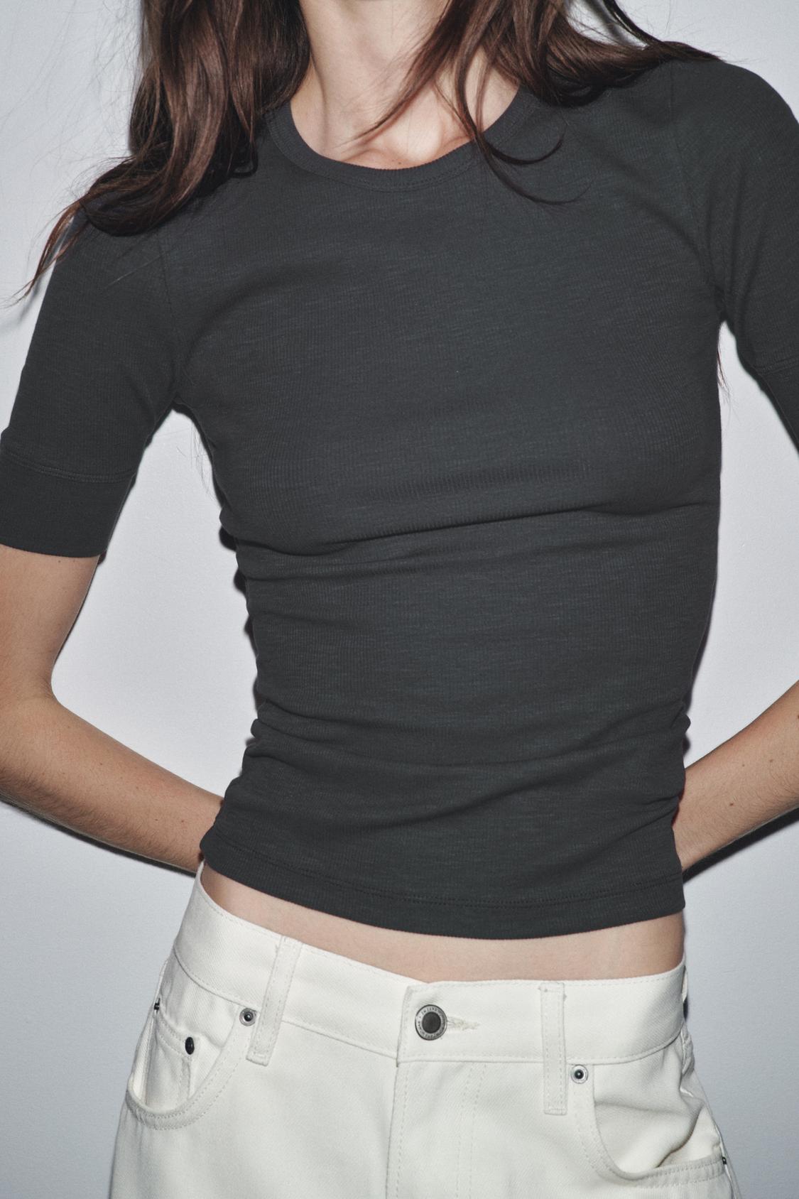 SHORT SLEEVE RIB T-SHIRT