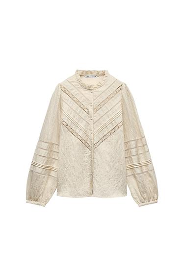 ROMANTIC SHIRT WITH LACE TRIM